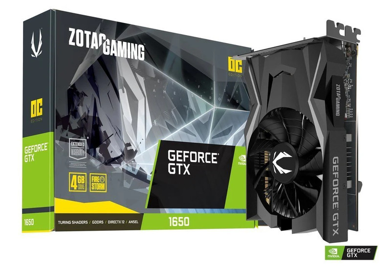 Zotac GTX 1650 OC 4GB GDDR6 PCI-E Gen 3x4 - Graphics Card - كرت الشاشة